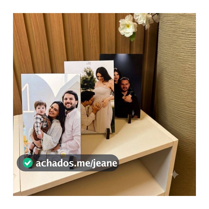 Kit 3 Quadrinhos Quadros de Mesa Personalizado com suas Foto Decoração Casal Familia