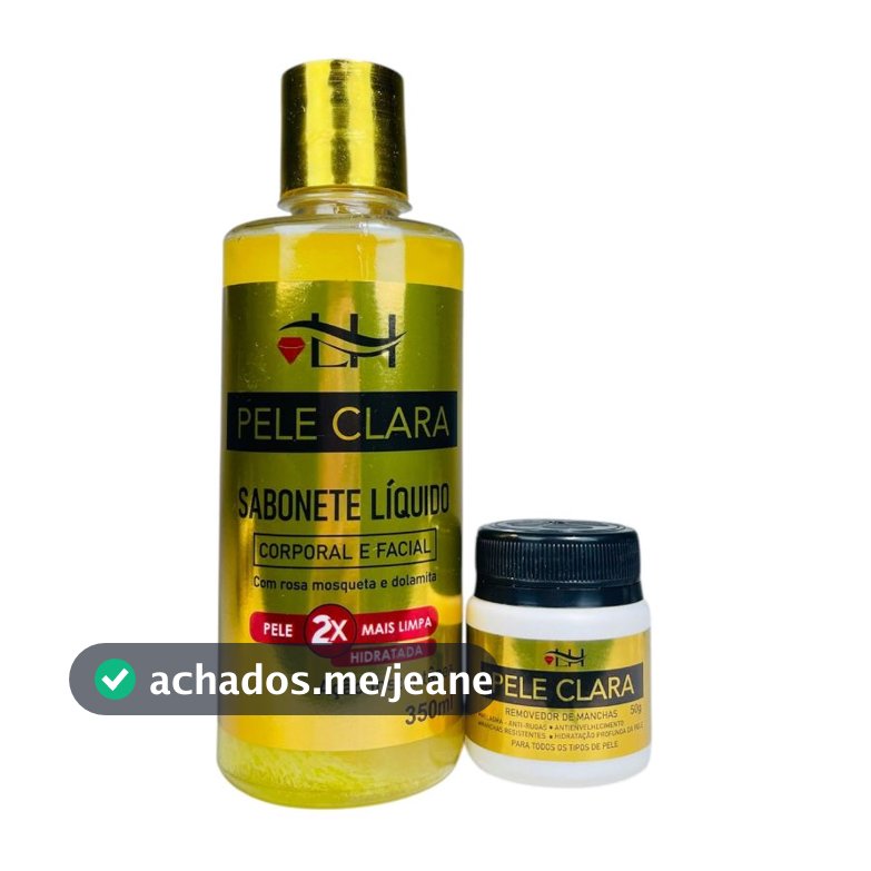 Kit Removedor de Manchas Pele Clara Pomada e Sabonete Líquido LissHair - PARA TODOS OS TIPOS DE PELE