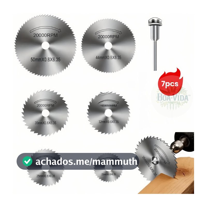 Kit Mini Disco Serra Circular Micro Retifica Furadaira Profissional