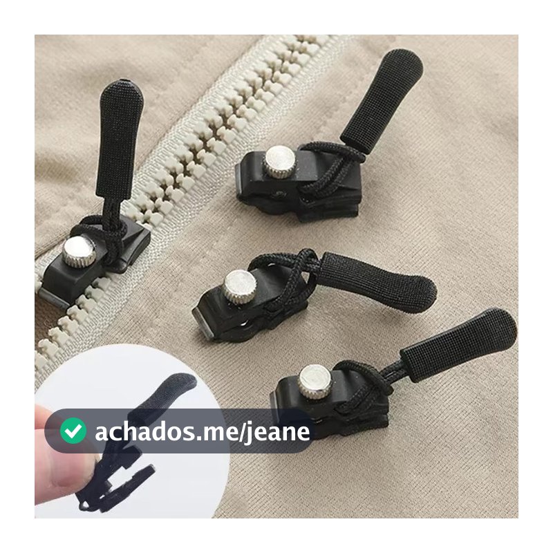 Zipper Reparo Instantâneo Destacável Reparador De Zíper Removível tamanho MEDIO