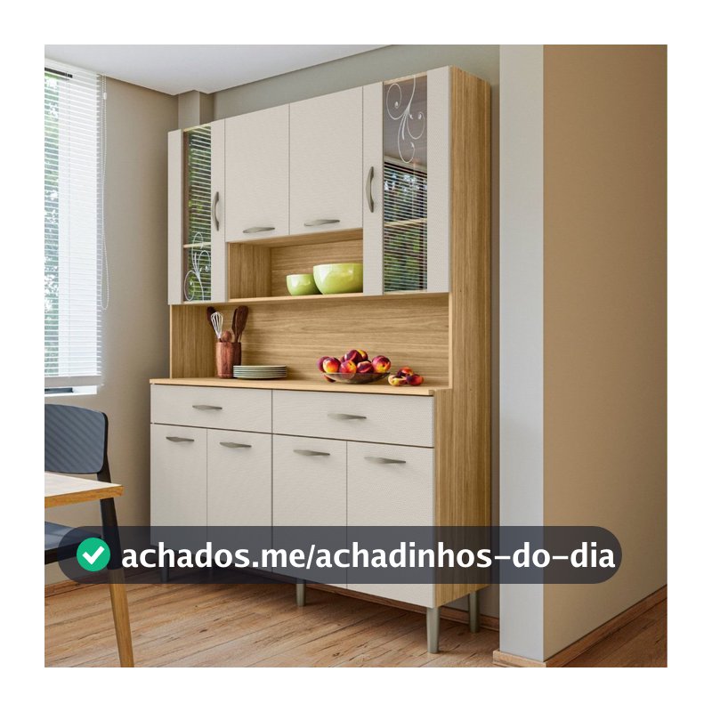 Armário de Cozinha 8 Portas 2 Gavetas Branco/Freijó/Soft Freijó/Soft