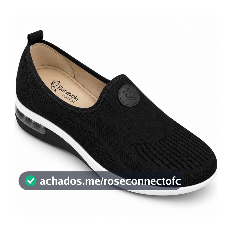 Tênis Ortopédico Feminino Ultra Conforto Benévola Knit Slip On Calce Fácil Esporão Fascite Plantar