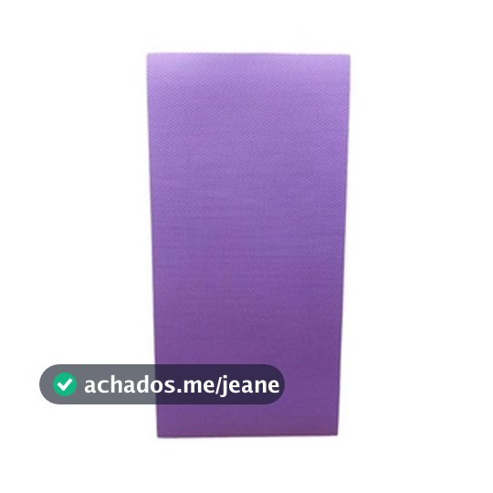 Colchonete Eva Tapete Yoga Academia Exercícios 100x50x1cm 10mm Lilás Yoga Pilates Antiderrapante