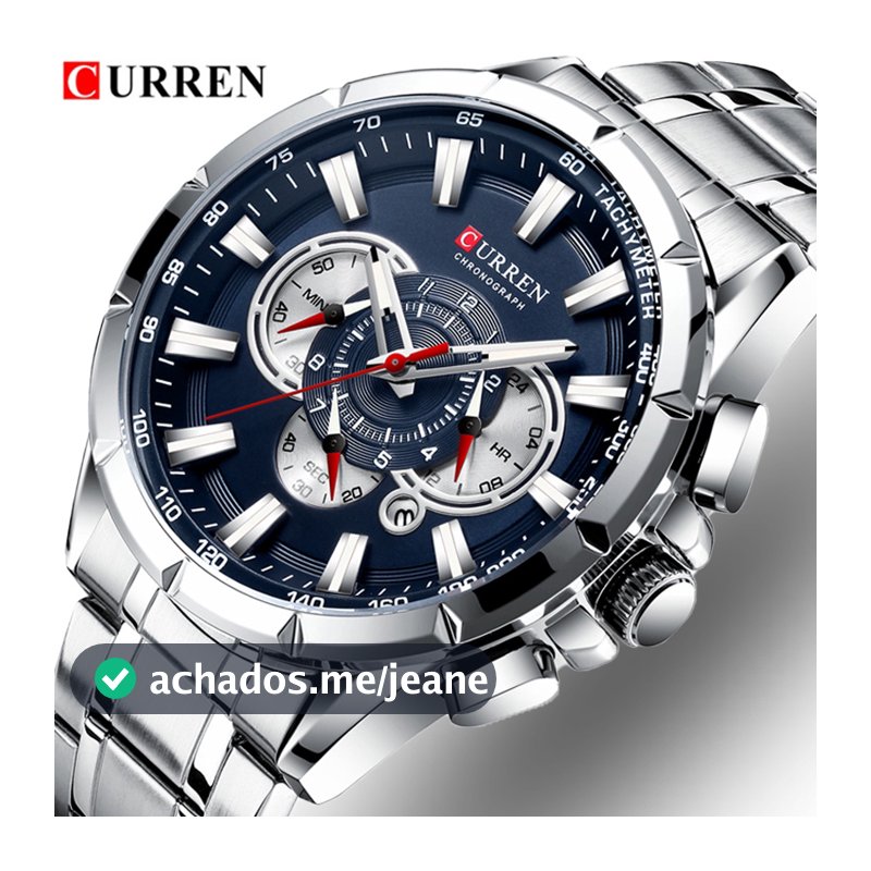CURREN Relógio Masculino De Quartzo À Prova D'água Em Aço Inoxidável 8363 XC