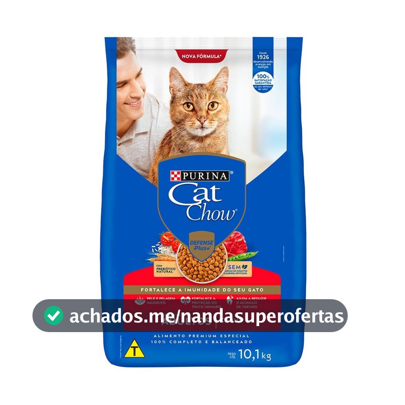Ração Cat Chow Gatos Adultos Carne 10,1 kg