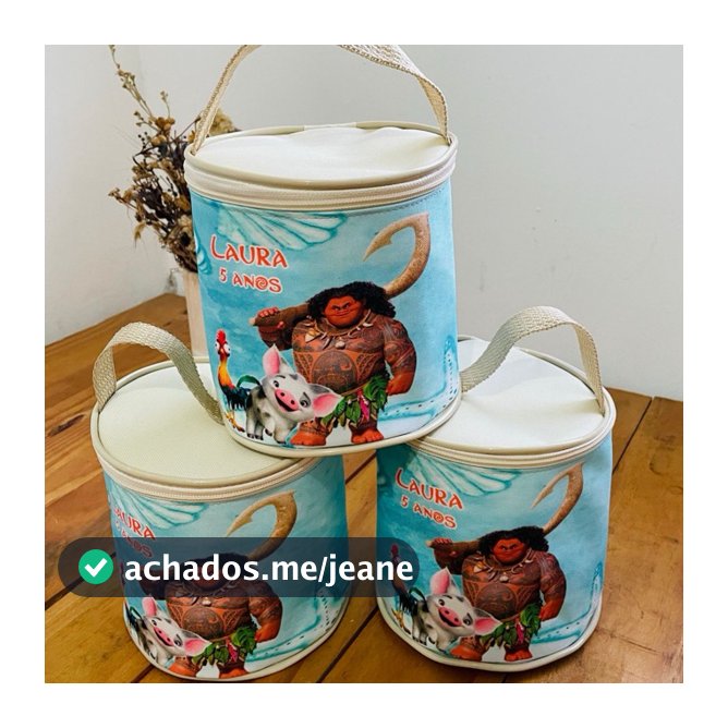 Kit Bolsa Handbag Redonda personalizada para festa infantis
