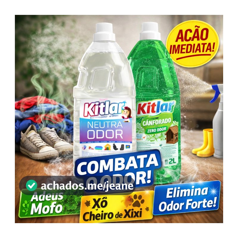 Kit 2 Produtos Eliminador de Odores Neutra Odor 2L + Cânforado 2L Pet Xixi Mofo