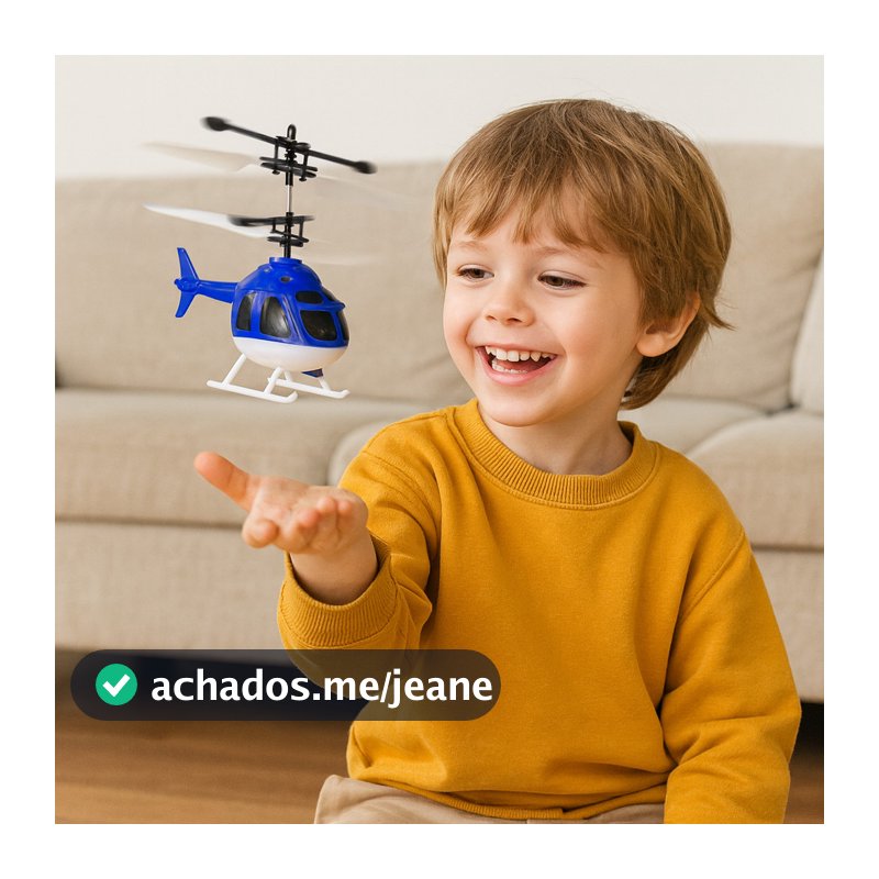 Brinquedos Mini Helicóptero Infantil Voa Mão Sensor infantil