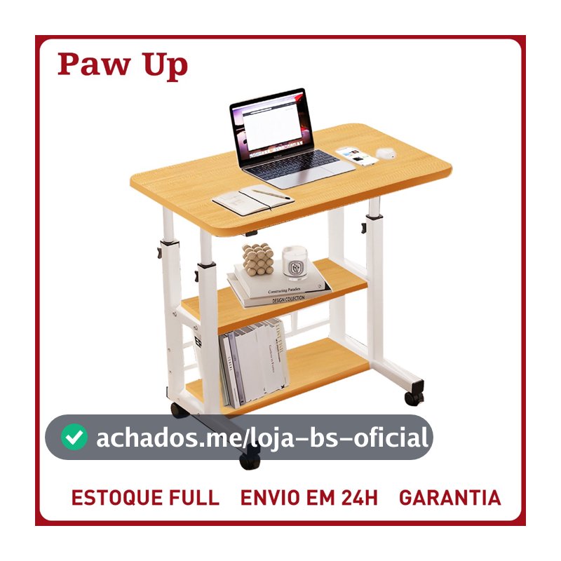 Mesa Mutiuso Mesinha Notebook Com Altura Regulavel e Rodinhas Tablet Cama Sofá Ajustavel