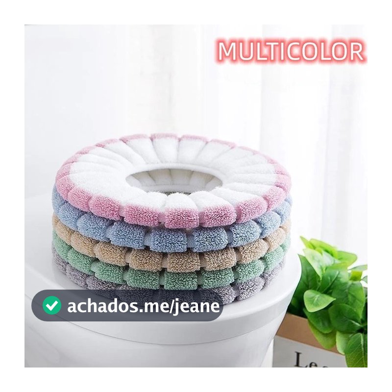 KIT2 Capa De Assento De Vaso Sanitário Almofada Sanitária Confortável Lavável Para Banheiro