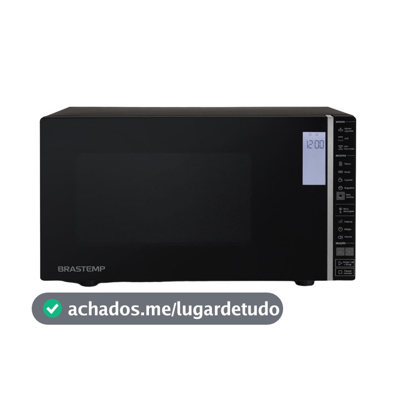 Micro-ondas Brastemp 32 Litros Preto com Grill e Painel Integrado - BMG45AE