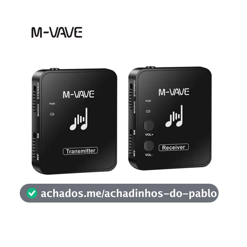 M-vave WP-10 Auscultador de transmissão sem fios 2.4G MS-1 Monitor Sistema Transmissor Recetor Streaming para Estéreo