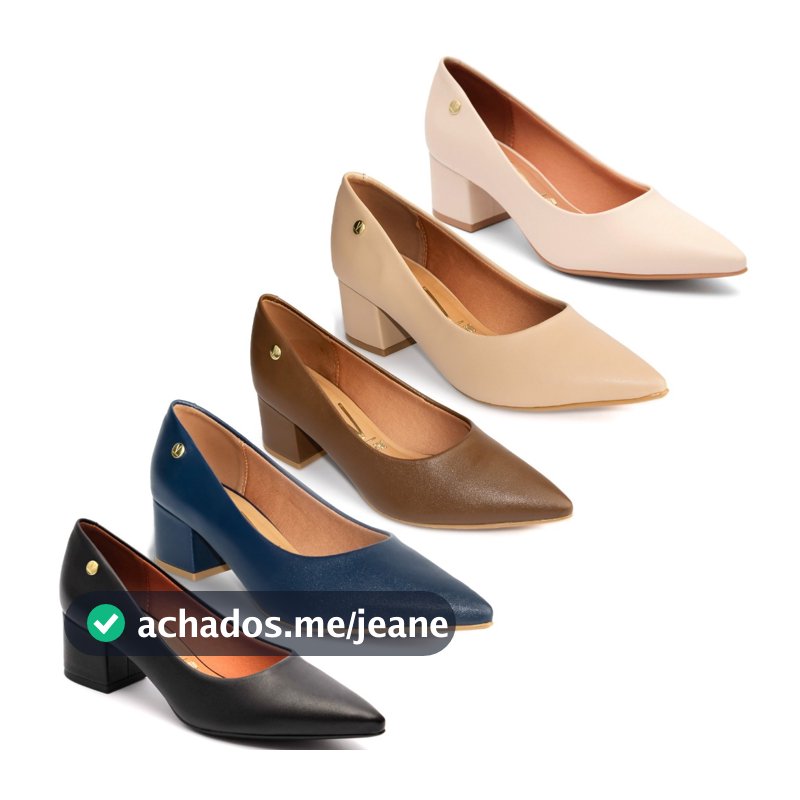 Scarpin Vizzano Salto Médio Bloco Sapato Confortável 1220-315