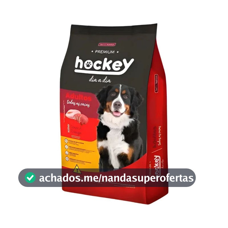 Ração Para Cachorro Adulto Hockey Dia A Dia Premium Sabor Carne e Frango 5kg Completo e Saborosa