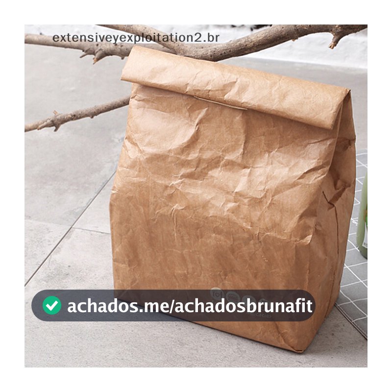 Saco De Almoço De Papel Marrom Da Moda Resfriador Térmico Isolado Reutilizável Fechamento Magnético .
