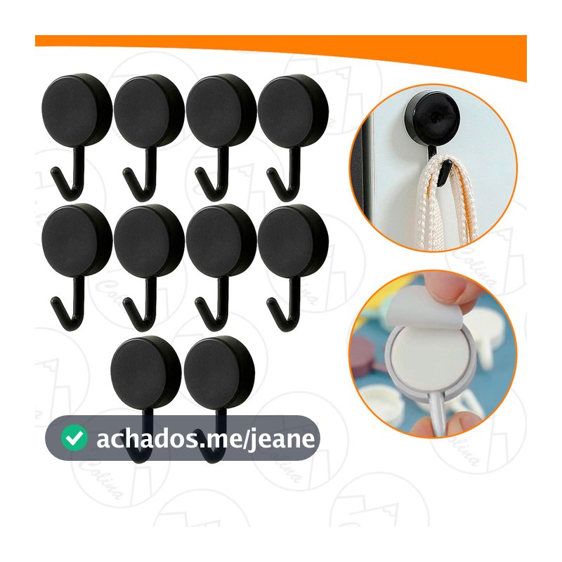 Kit 5 a 10 Und Gancho De Parede Multiuso Organizador Adesivo Redondo Cozinha Banheiro Sala