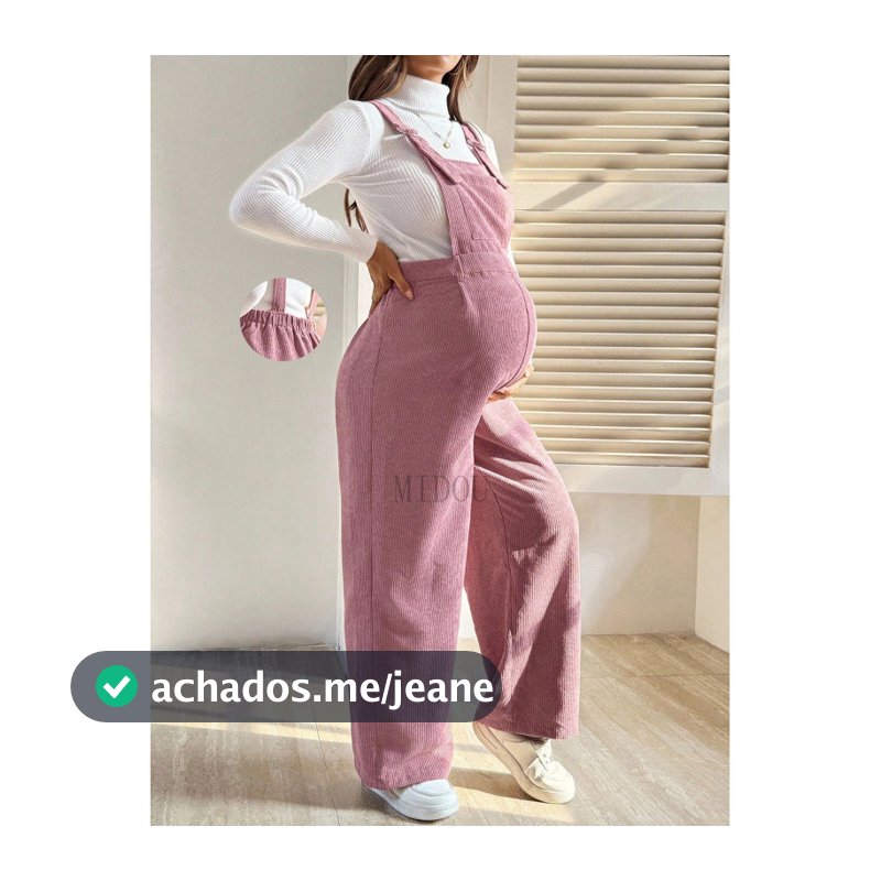 2025 Moda Outono Inverno Calças de Maternidade Cintura Elástica Macacão de Corduroy Solto para Mulheres Grávidas