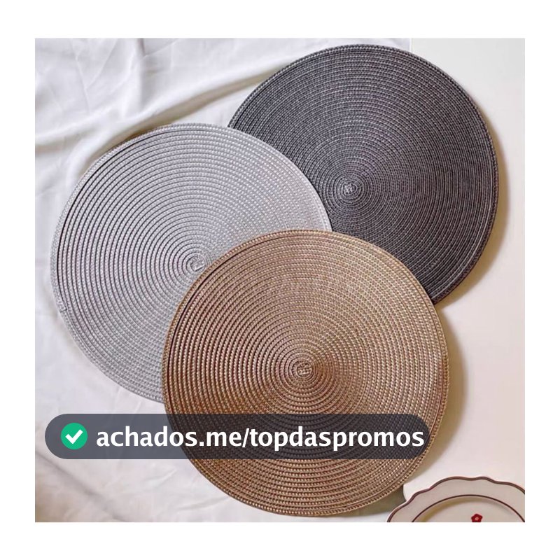 Jogo Americano kit 4 ou 6 Peças Mesa Sousplat Cozinha Redondo Jantar Descanso de Prato