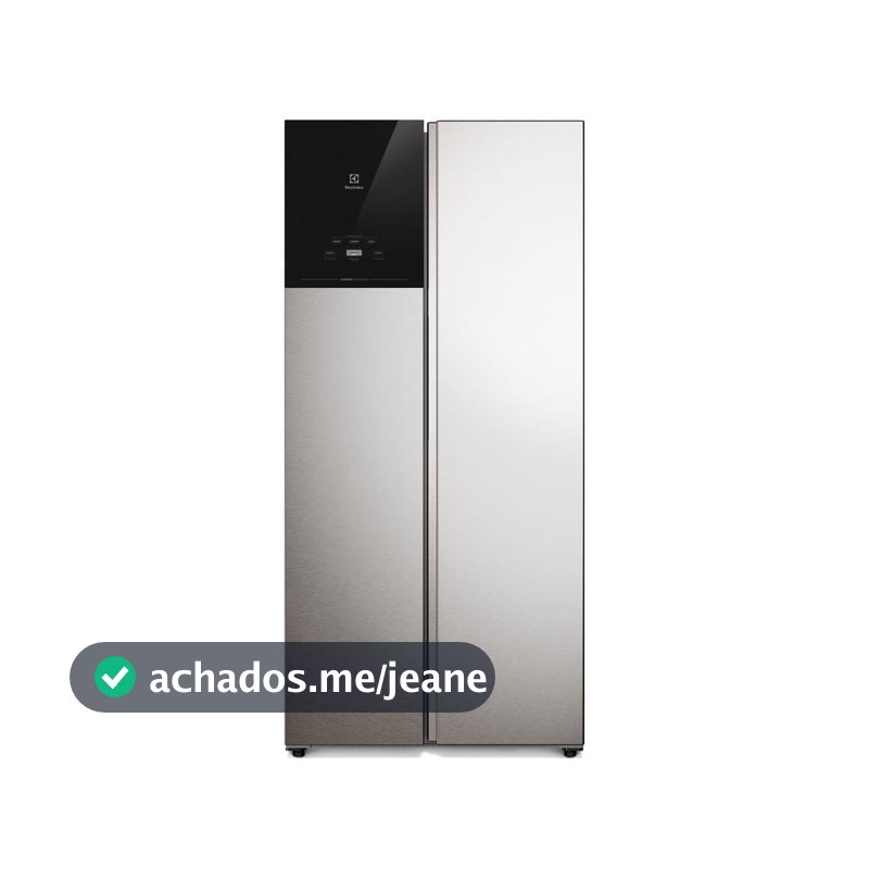 Geladeira Electrolux Frost Free Inverter 431L AutoSense Bivolt Side by Side Cor Inox Look (ES40S)