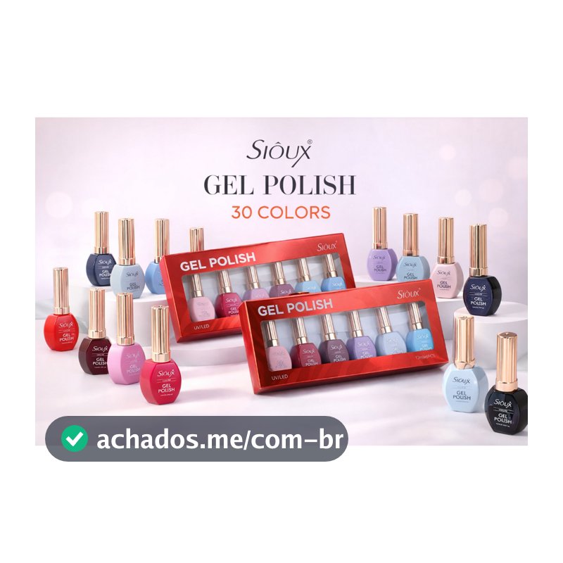 Kit 6 Esmalte Gel Led Uv D&Z Nail Gel Color Coat 12ml Uv/Led Cores Novas Vivas E Vibrantes
