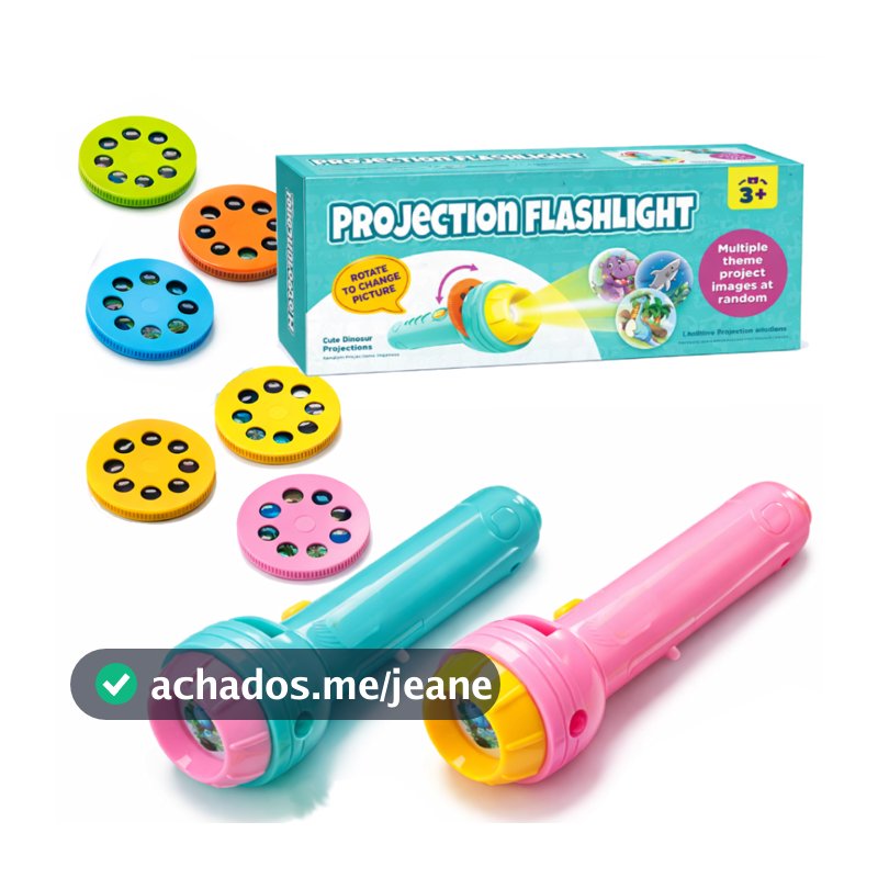 Lanterna Projetora Infantil 48 Imagens com 6 Discos