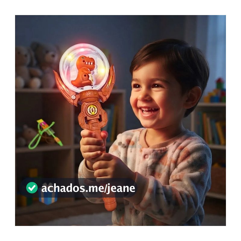 Varinha Mágica Giratória Infantil Rosa com Luz e Som Brinquedo Interativo Modelo Unicórnio diversão