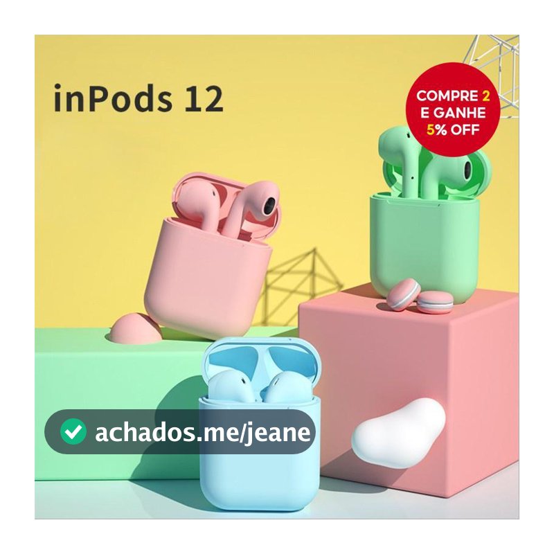 Novos Fones De Ouvido i12 TWS Sem Fio Bluetooth HiFi Estéreo Com Redução De Ruído ENC À Prova D'água De Longa Duração Ch