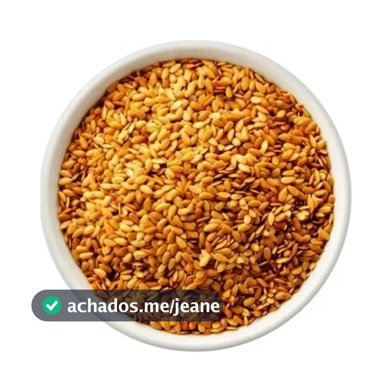 Raras Linhaça Dourada Premium 1kg (1000g) Semente Integral Natural Rica em Fibras Ômega 3 para Vitaminas Iogurtes e Rece