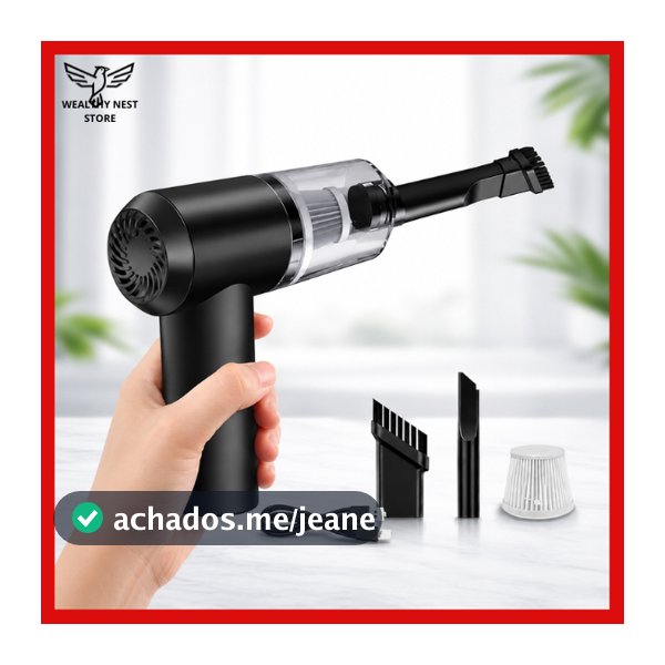 Mini Aspirador De Pó Portátil Sem Fio 3 em 1 USB Recarregável 120W Sucção Potente Carro Casa Soprador
