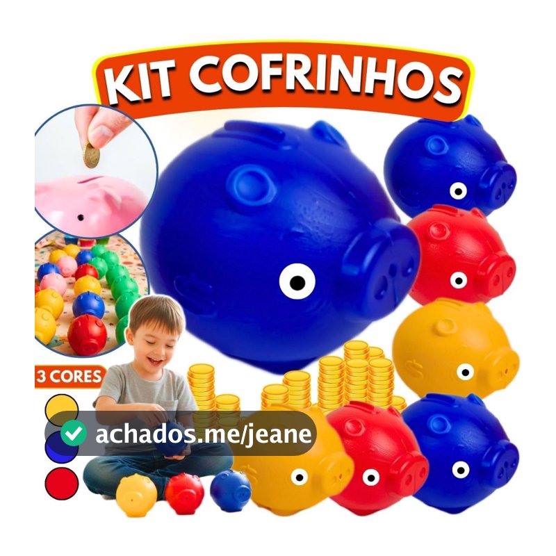 Kit Cofrinho Porquinho Cofre Brinquedo Lembrancinha Festa Aniversario Porco Festa Junina Prenda