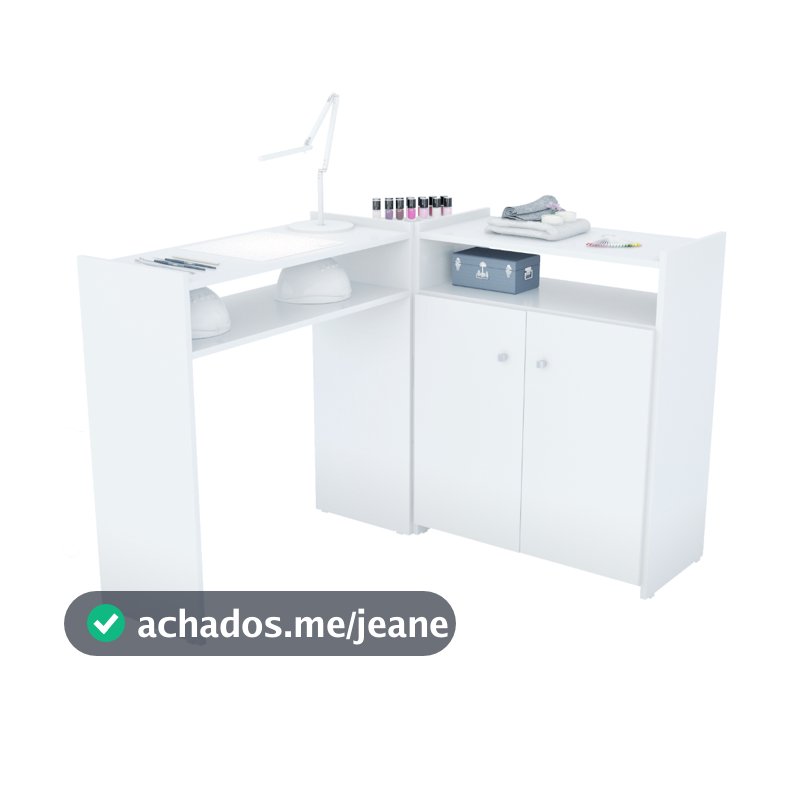 Mesa Manicure L Para Salão Cabelereiro Beleza Super Oferta