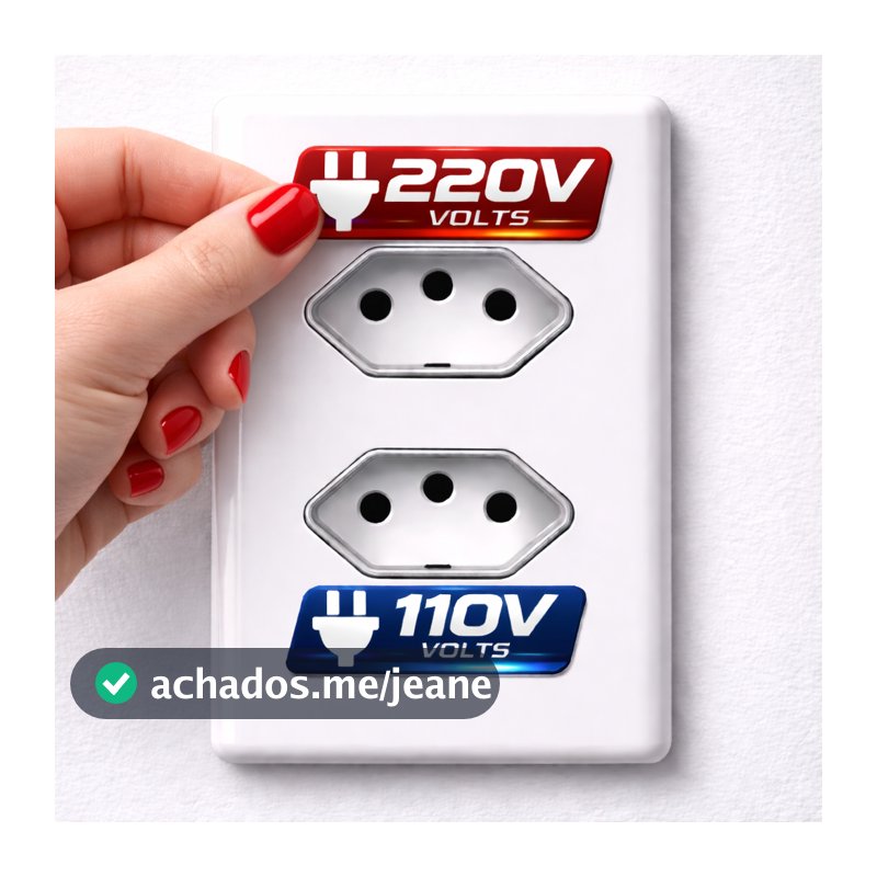 Adesivo VINIL para Tomada 110V e 220V – Identificador de Voltagem 3x1cm - Kit com 100 etiquetas
