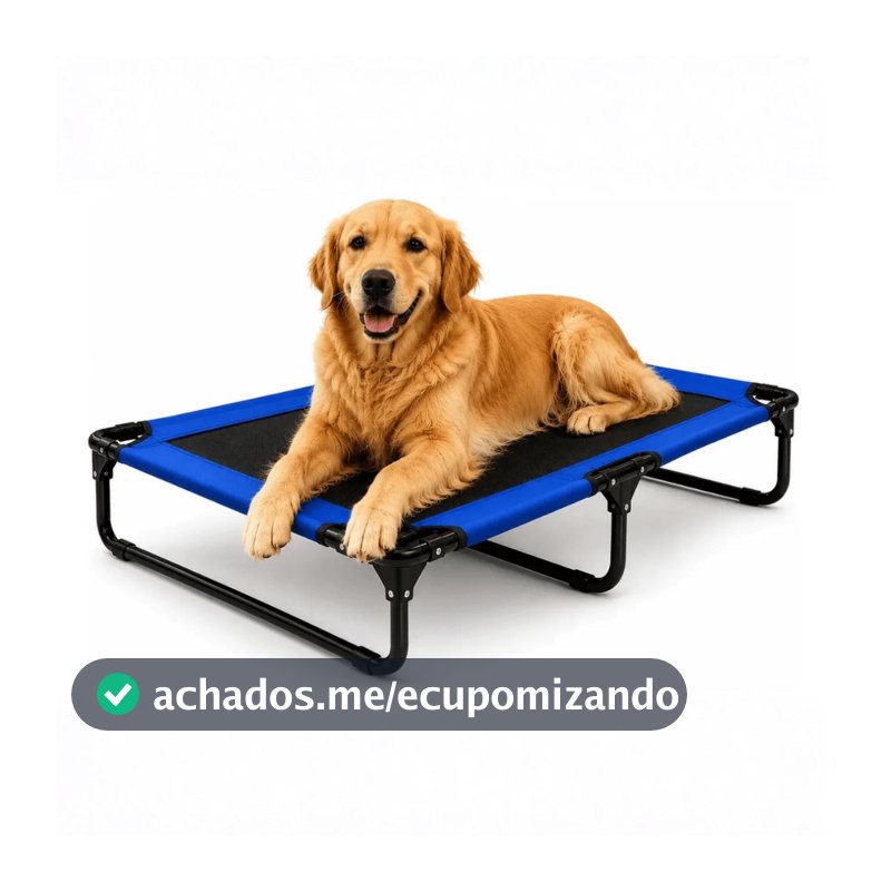 Cama Pet Para Cachorro Suspensa Elevada Lavável Impermeável Grande GG Ortopédica Até 50kg 105x61cm