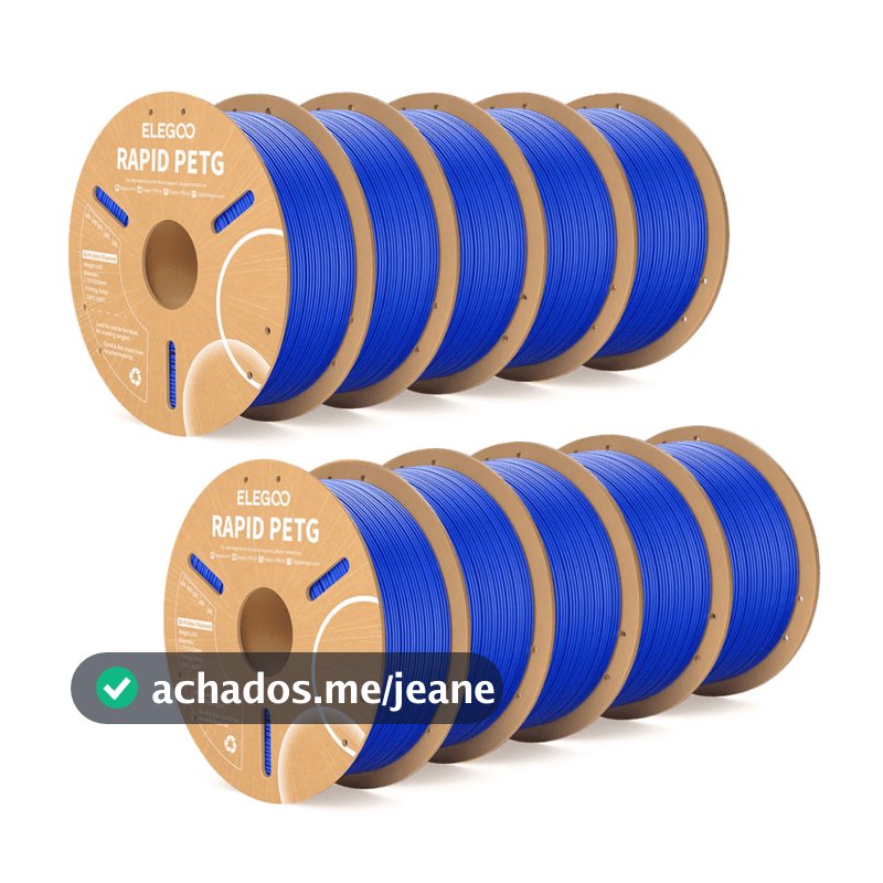 Caixa com 10 Filamentos Elegoo Rapid PETG 1.75mm 1Kg
