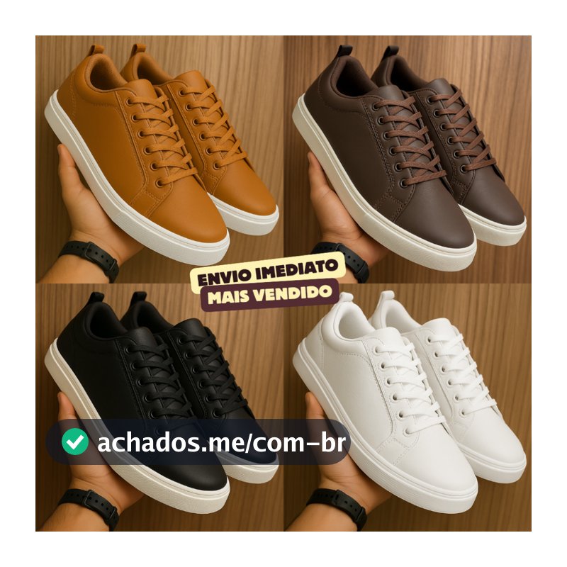 Tênis Sapatênis Masculino Casual Trabalho Social Dia a Dia Jaca Qualidade