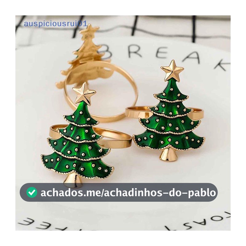 6 Pçs Anéis De Guardanapo De Natal Enfeites De Árvore Casa Cozinha Jantar Mesa Decoração Ano Novo Fontes De Festa