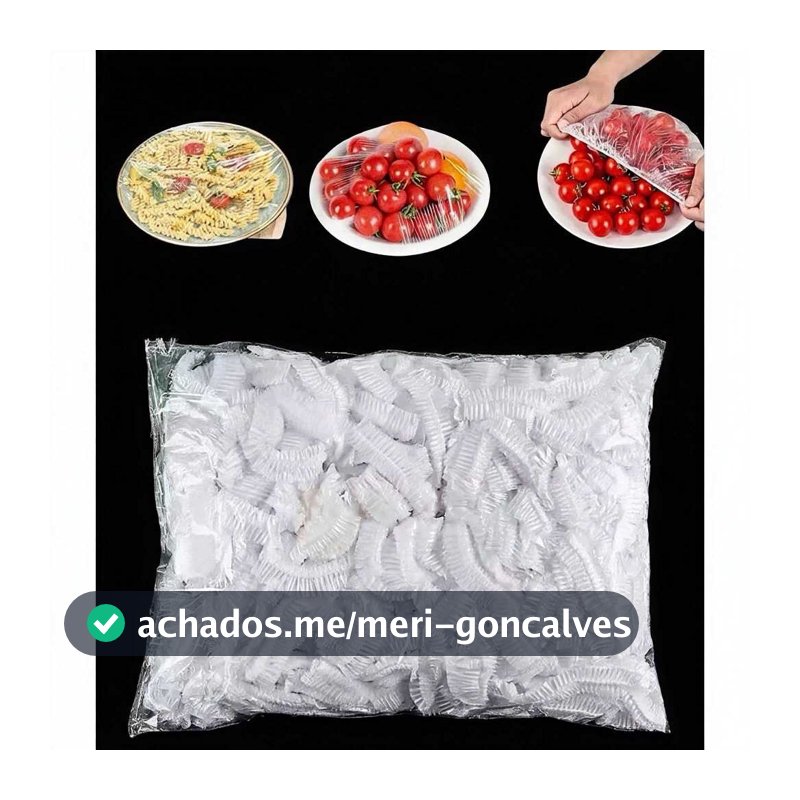 Novo Kit Com 100 Até 300 Capas Elásticas Descartáveis Para Alimentos Vedação Frescor Cozinha Multiuso