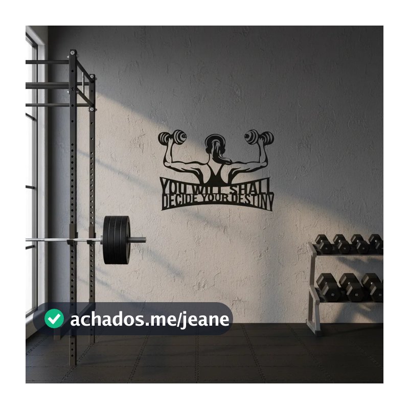 Quadro decorativo academia | em MDF 3MM - acompanha dupla face