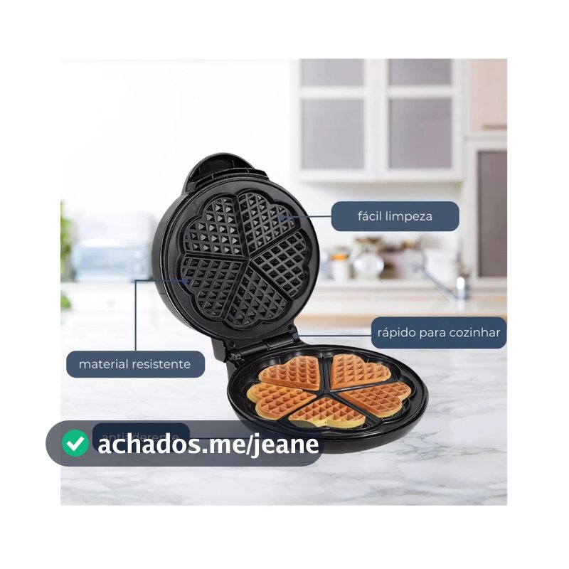 Máquina de Waffle com Formato de Corações 5