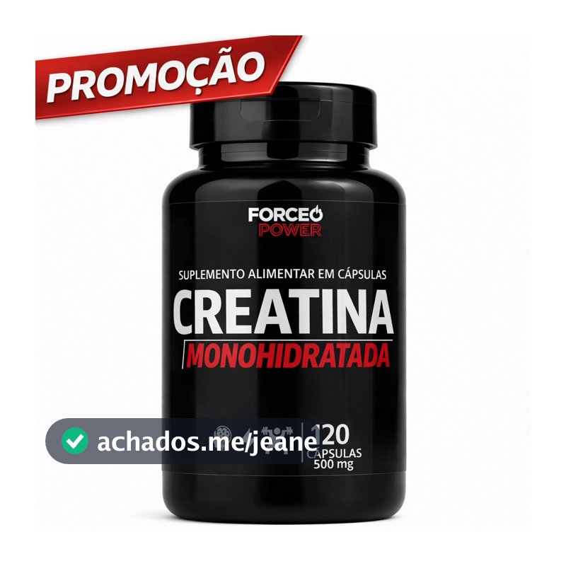 Creatina Monohidratada ORIGINAL 120 cápsulas Academia Musculação Fitness Massa Magra