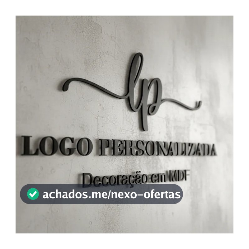 Logomarca em MDF 3mm personalizada - Letreiro de parede decorativo sob medida para empresas e lojas
