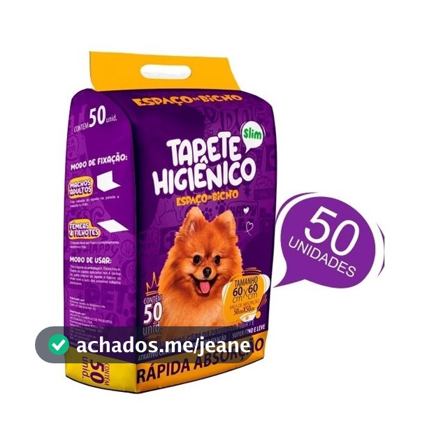 Tapete Higienico Espaço De Bicho 50 Unidades Envio Imediato