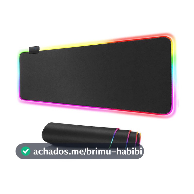 Super Mouse Pad Gamer Rgb Extra Grande Exbom MP-LED3080 300mm x 800mm x 4mm