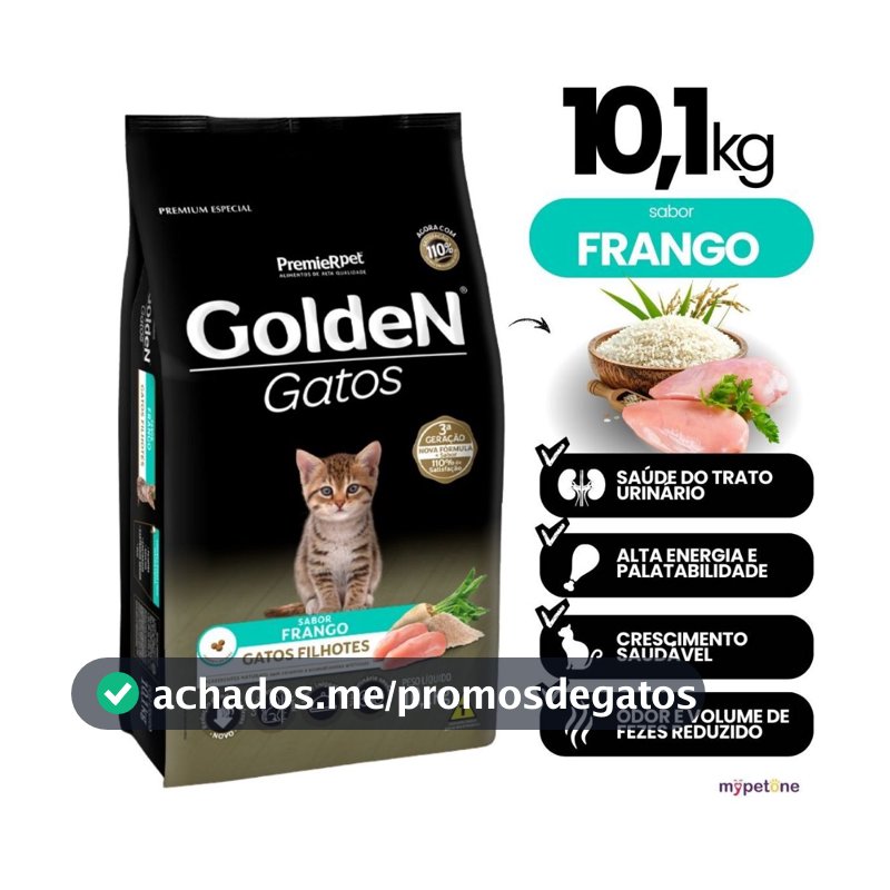 Ração Golden Fórmula Gatos Filhotes Sabor Frango 10,1kg