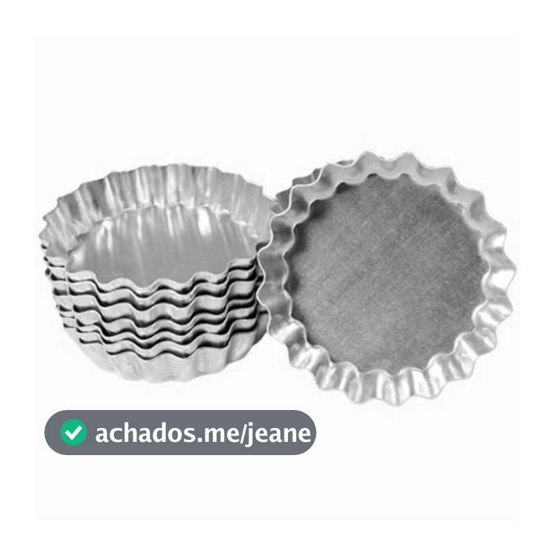 Forma Torta Maça Crespa Empada Quiche Fundo Fixo N°7  12 Peças Alumínio Roldan