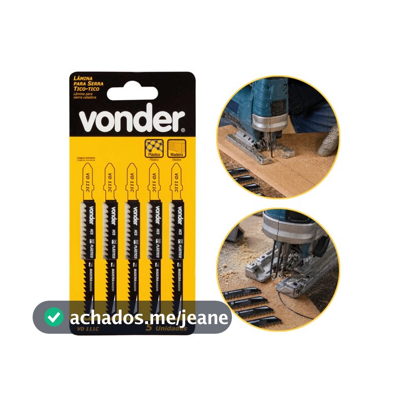 Kit 5 Lâminas de Serra Tico-Tico Universal VD111C - Vonder
