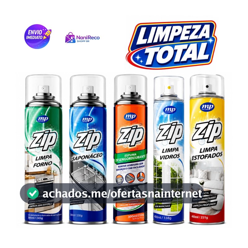 Kit 5 Produtos de Limpeza Limpa Forno Saponáceo Espuma Desengordurante Vidro Estofados