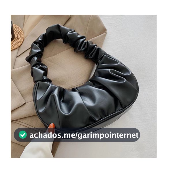 Sacos De Moda Nuvem Pregueada Mão Para Mulheres Couro Sólido Cor De Lazer Ombros
