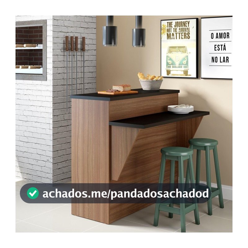 Bancada Balcão/Mesa Cozinha Calábria Multimóveis 5414 Madeirado