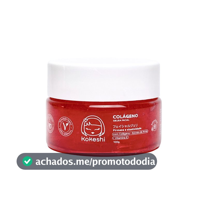 Geleia Hidratante Facial de Colágeno Pele Firme 100g Kokeshi Textura Jelly Cream